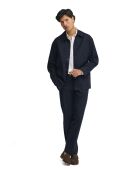 Giacca Sergio in misto lino blu