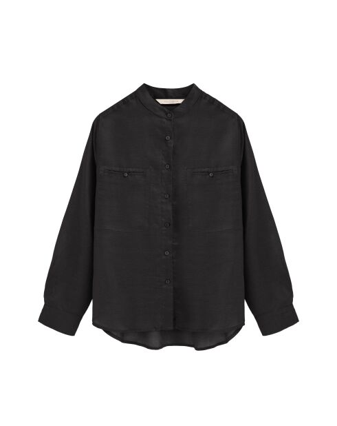 Camisa negra de manga larga Emilie