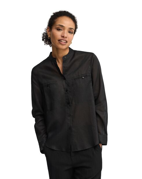 Camisa negra de manga larga Emilie