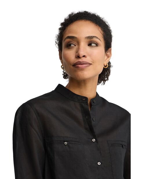 Camisa negra de manga larga Emilie
