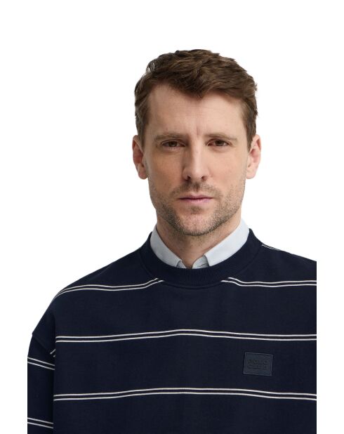 Felpa Hector in cotone blu scuro