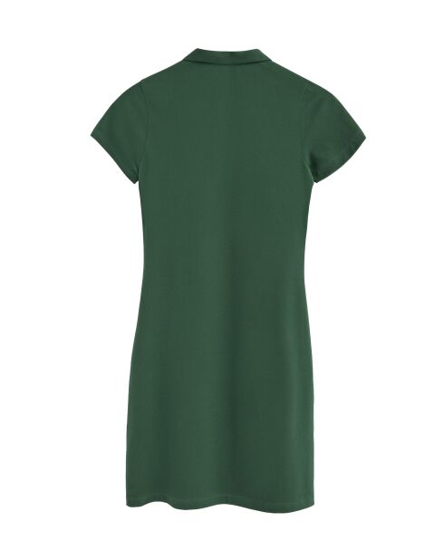 Violettes flaschengrünes Baumwollkleid