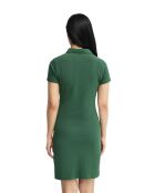 Violettes flaschengrünes Baumwollkleid