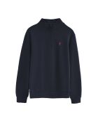 Felpa Albin in cotone blu