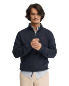 Felpa Albin in cotone blu