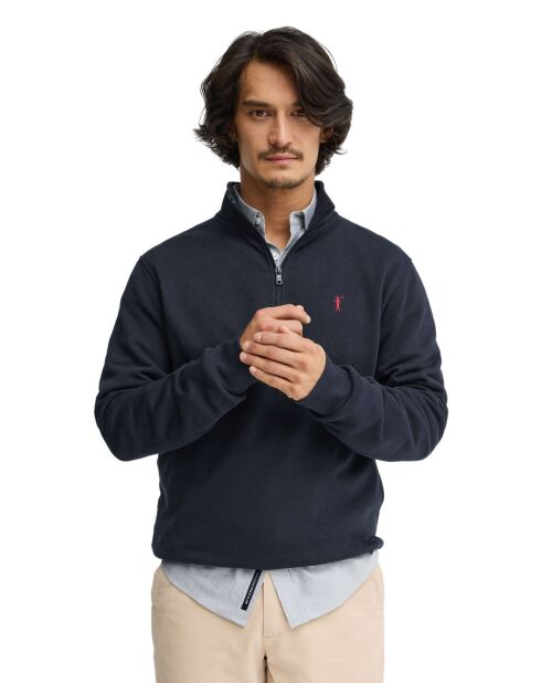 Felpa Albin in cotone blu
