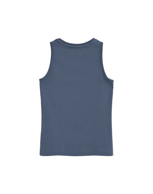 Canotta Léonie in cotone blu denim