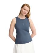 Canotta Léonie in cotone blu denim