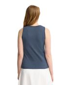 Canotta Léonie in cotone blu denim
