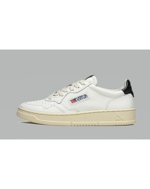 Lage sneakers van Medalist in wit en zwart leer