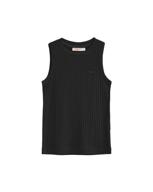 Canotta Louise nera in cotone