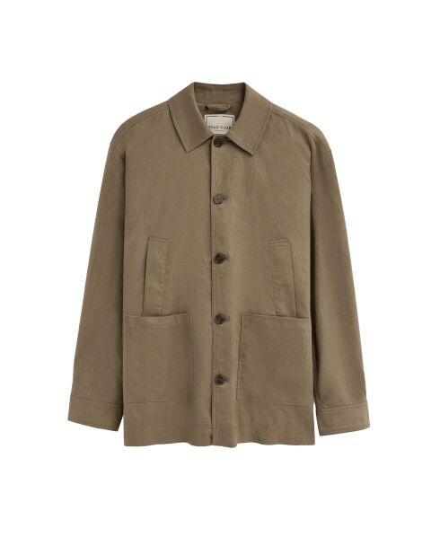 Veste en lin mélangé Salvatore khaki