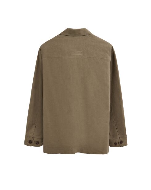 Veste en lin mélangé Salvatore khaki