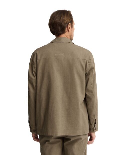 Veste en lin mélangé Salvatore khaki