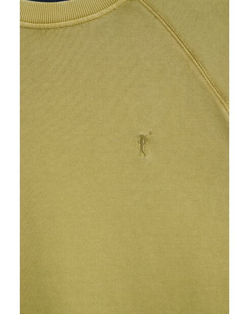 Felpa Casimir in cotone verde foglia