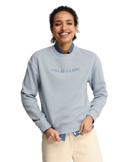 Blaues Baumwoll-Sweatshirt Perrine für Babys