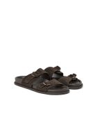 Bruine suède sandalen van Salomé