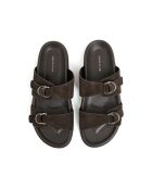 Bruine suède sandalen van Salomé