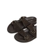 Bruine suède sandalen van Salomé