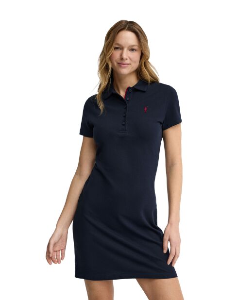 Marineblaues Baumwollkleid Suzanne