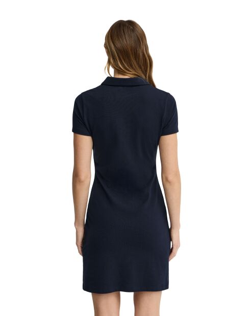 Marineblaues Baumwollkleid Suzanne