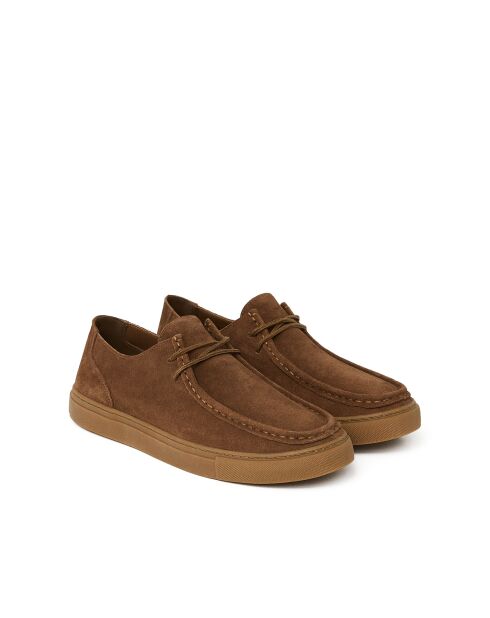 Braune Wallaby-Schuhe aus Veloursleder von Vincenzo