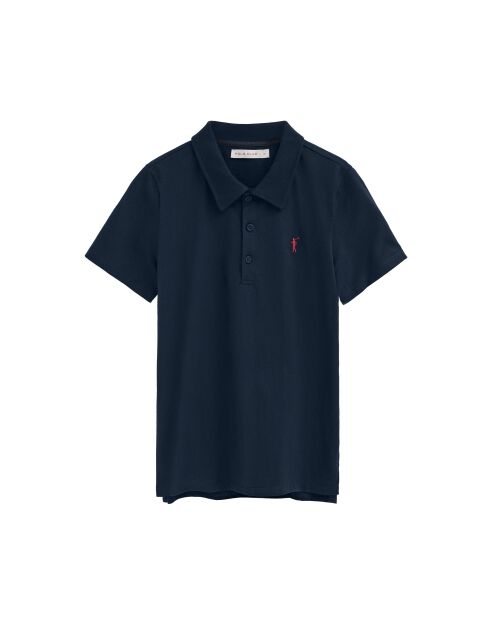 Polo à manches courtes en coton Cécile navy