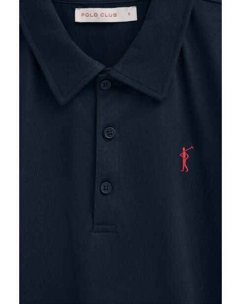 Polo à manches courtes en coton Cécile navy