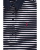 Aurore marineblauwe katoenen polo met korte mouwen