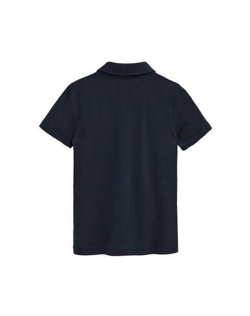 Marineblaues Kurzarm-Poloshirt Colette aus Baumwolle