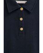 Marineblaues Kurzarm-Poloshirt Colette aus Baumwolle