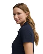 Marineblaues Kurzarm-Poloshirt Colette aus Baumwolle
