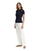Marineblaues Kurzarm-Poloshirt Colette aus Baumwolle