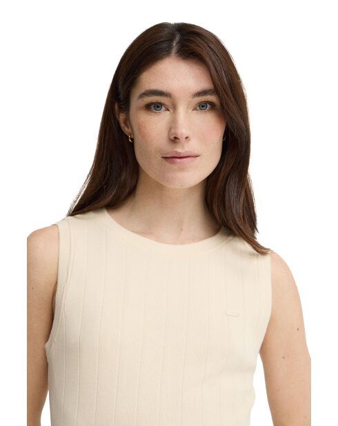 Cremefarbenes Baumwollkleid Zoé