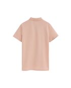 Anne Kurzarm-Poloshirt aus Baumwolle in Hellrosa