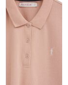 Anne Kurzarm-Poloshirt aus Baumwolle in Hellrosa