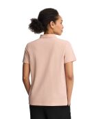 Anne Kurzarm-Poloshirt aus Baumwolle in Hellrosa