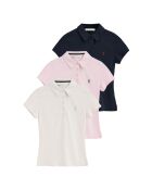Set di 3 polo a manica corta in cotone Clara multicolore