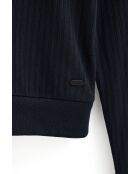 Marineblauwe polo met lange mouwen Coralie