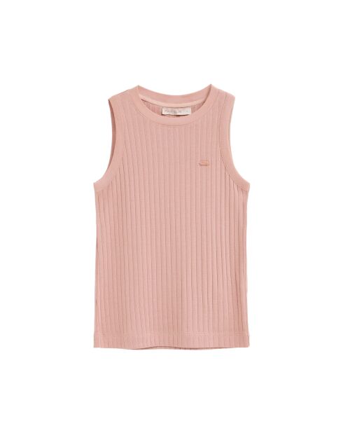 Débardeur en coton Maëlle pale rose