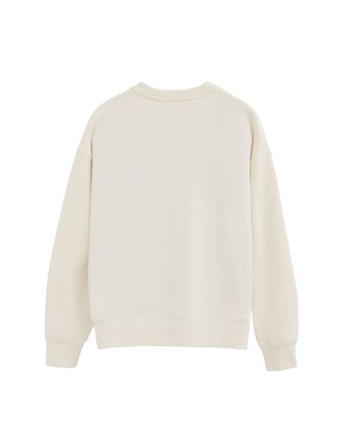Felpa Roxane in cotone ecru