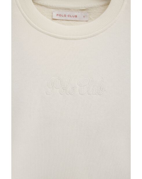Felpa Roxane in cotone ecru