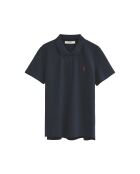 Anna kurzärmliges Poloshirt aus Baumwolle, marineblau