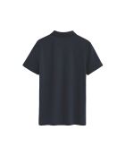 Anna kurzärmliges Poloshirt aus Baumwolle, marineblau