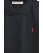 Anna kurzärmliges Poloshirt aus Baumwolle, marineblau