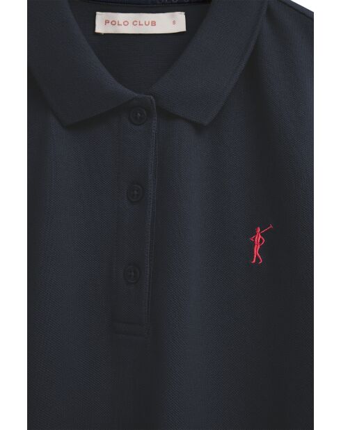 Polo à manches courtes en coton Anna navy