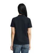 Anna kurzärmliges Poloshirt aus Baumwolle, marineblau