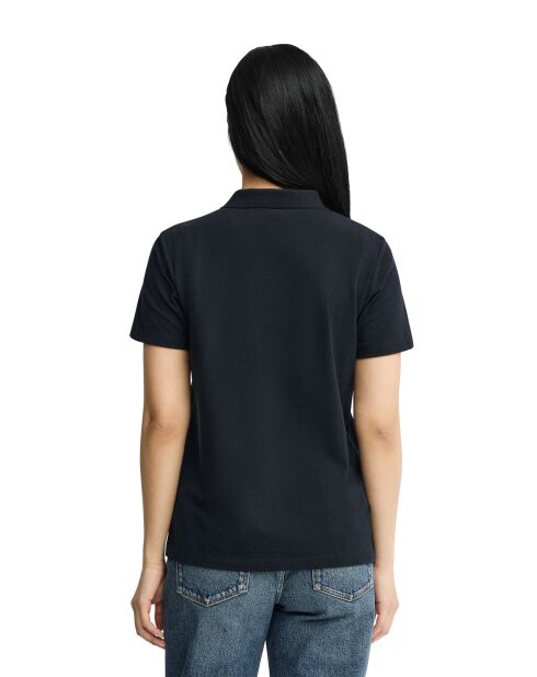 Polo à manches courtes en coton Anna navy