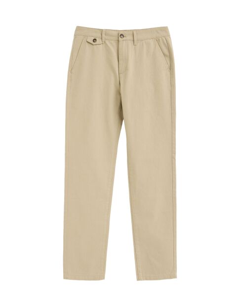 Beige katoenen chinobroek Sean