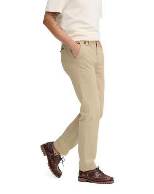 Beige katoenen chinobroek Sean